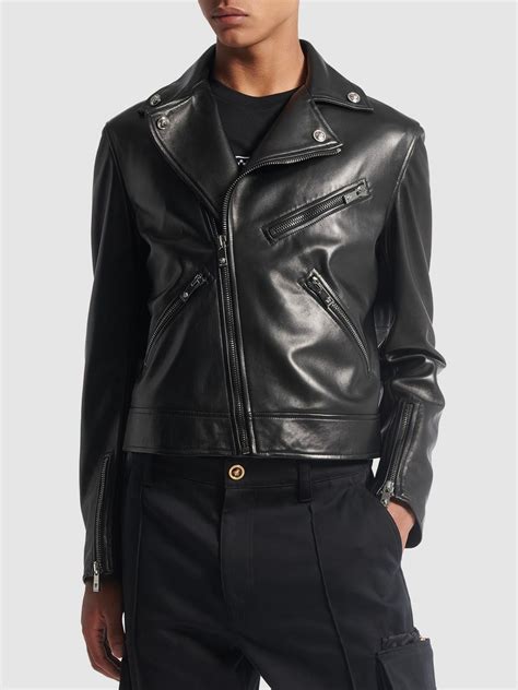 versace clown jacket|Versace biker jacket.